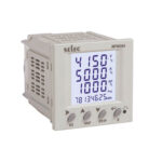 SELEC MFM284-C-CE, LCD multifunction meter with RS485 communication for multiparameter monitoring including V, A, PF, Hz, W, Wh, VA, VAh, VARh