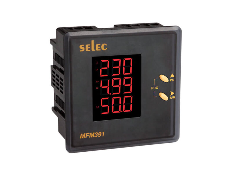 Selec Economical LED Multifunction meter to monitor Voltage, Current, Frequency, Power and Power Factor in commercial and industrial buildings