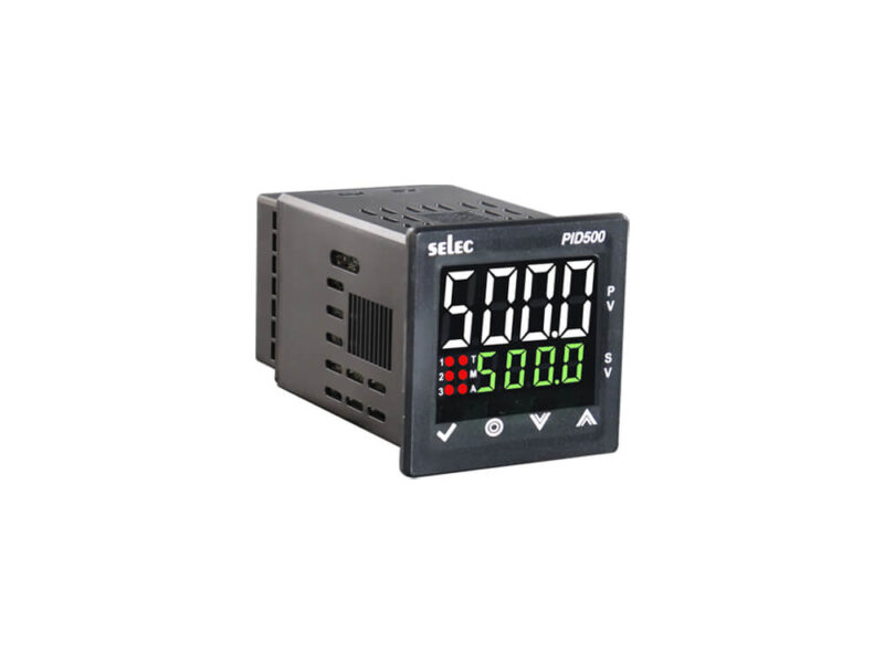 Universal PID Controller, SELEC PID500-U-0-1 is a 4 digit Dual bright display Advance PID temperature controller along with CE, RoHS, IP65 frontal certified