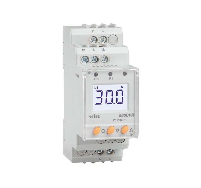 SELEC 900CPR-1-BL-U-CE is a Single phase RMS current protection relay for over-current and under-current monitoring and protection in appliances