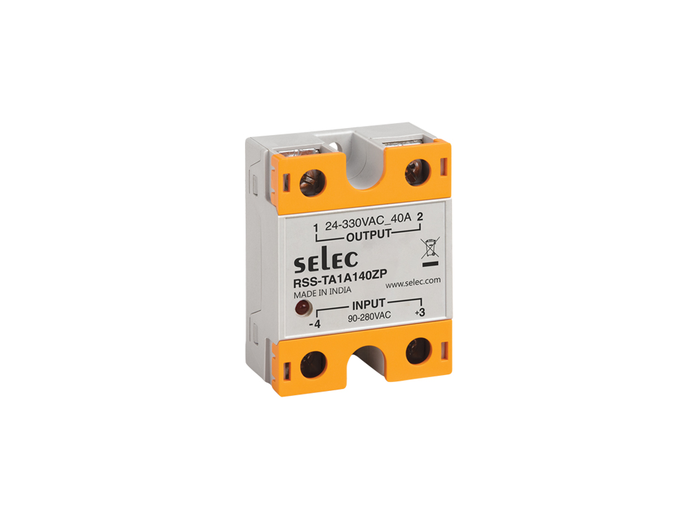 AC to AC Solid State Relay, 90-280V AC input voltage, 24-330V AC load output voltage, 40A load output current, Resistive load: SELEC RSS-TA1A240ZP