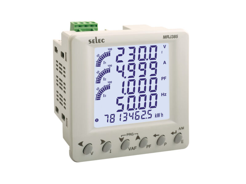 Digital Panel Meter-Multifunction series, SELEC-MRJ385-G-PNW - Image 1