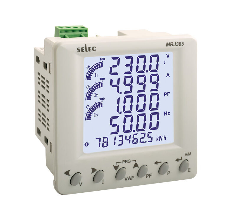 Digital Panel Meter-Multifunction series, SELEC-MRJ385-G-PNW