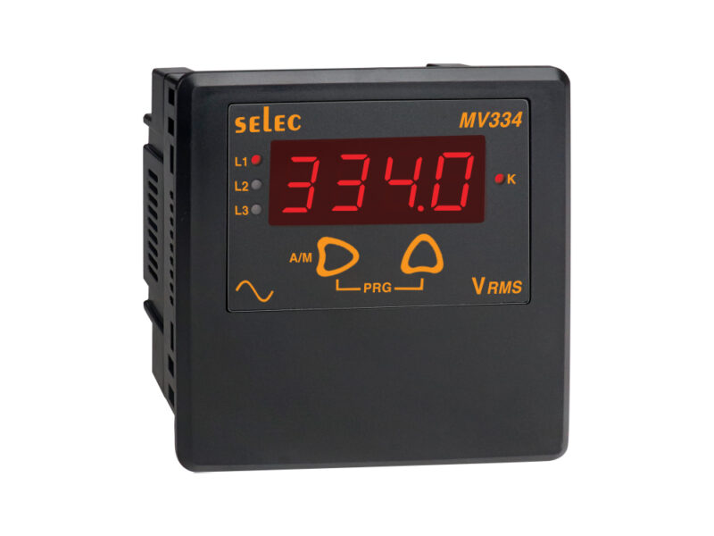 Digital Panel Meter-Voltmeter, SELEC MV334-230V - Image 1