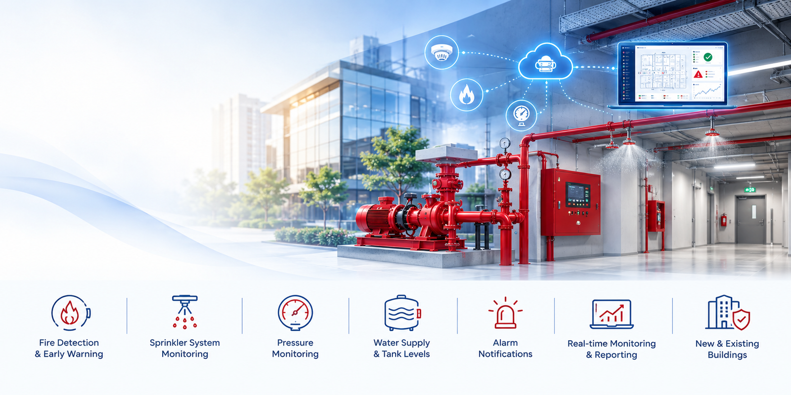 Continuous Fire Safety Monitoring and Readiness for New and Existing Buildings