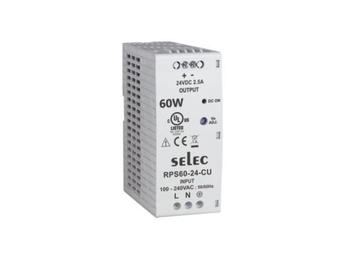 Power Supply, DIN Rail Mounted, Selec RPS60-15-CU